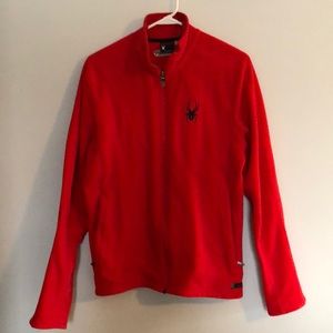 Spyder red fleece zip up